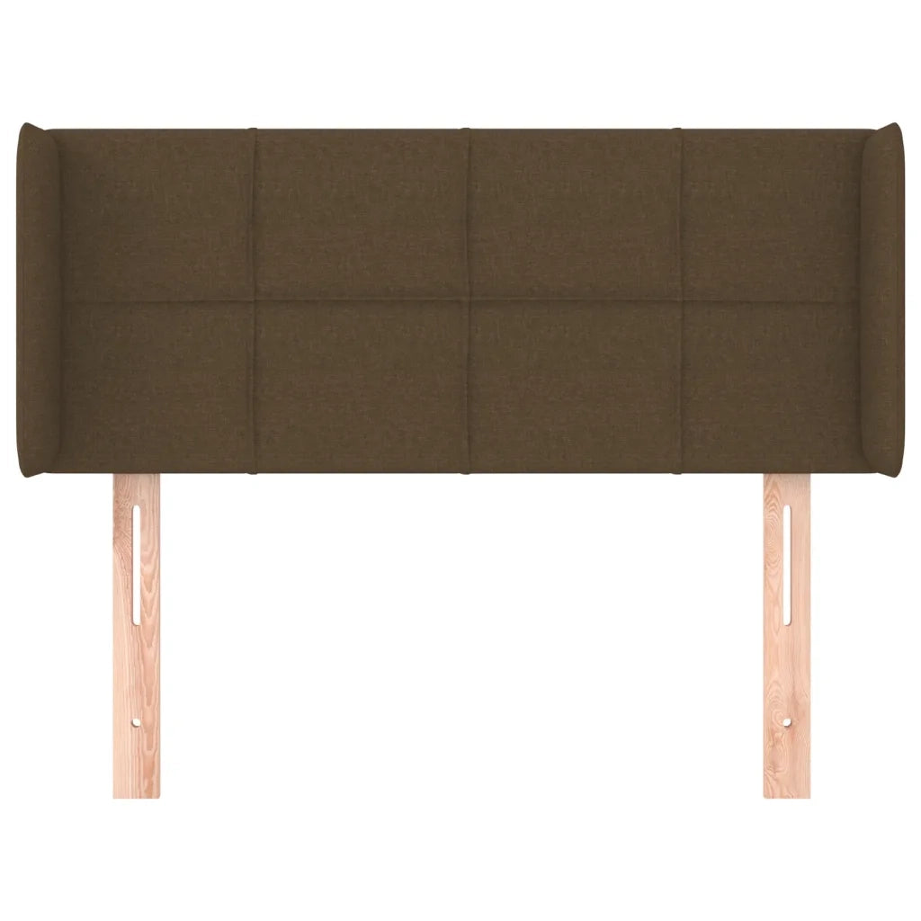 Testiera | Testata ad Orecchio Marrone Scuro 83x16x78/88 cm in Tessuto
