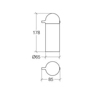 Lineabeta - Dispenser sapone Saon in abs / silicone antracite 200 ml