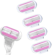 Set di schiarenti per donne - 4 contenitori di riserva - Acciaio inossidabile - 3 strati soffici - Per peli corporali/ascella - Materiale duraturo