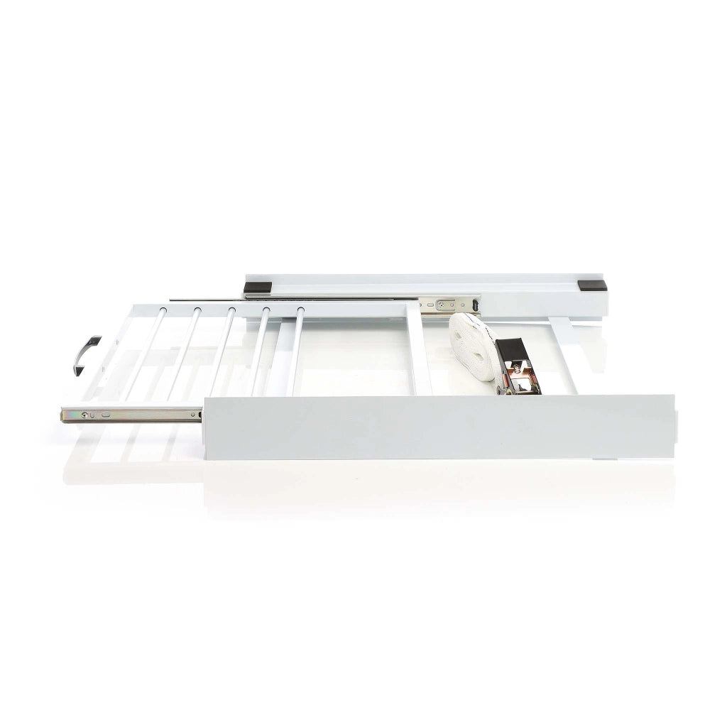 Kit sovrapposizione lavatrice asciugatrice max 150 kg con ripiano a barre estraibile