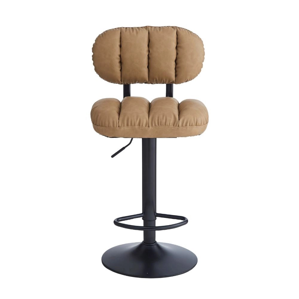 Sgabello bar ecopelle cammello Tati – Stile e comfort in un design contemporaneo