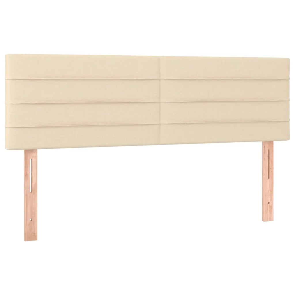 Giroletto a Molle con Materasso Crema 140x19 cm in Tessuto
