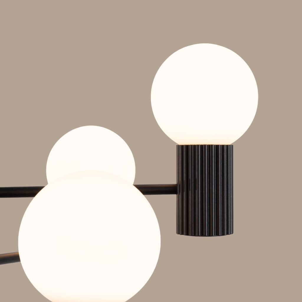 Lampadario HALO 6 nero