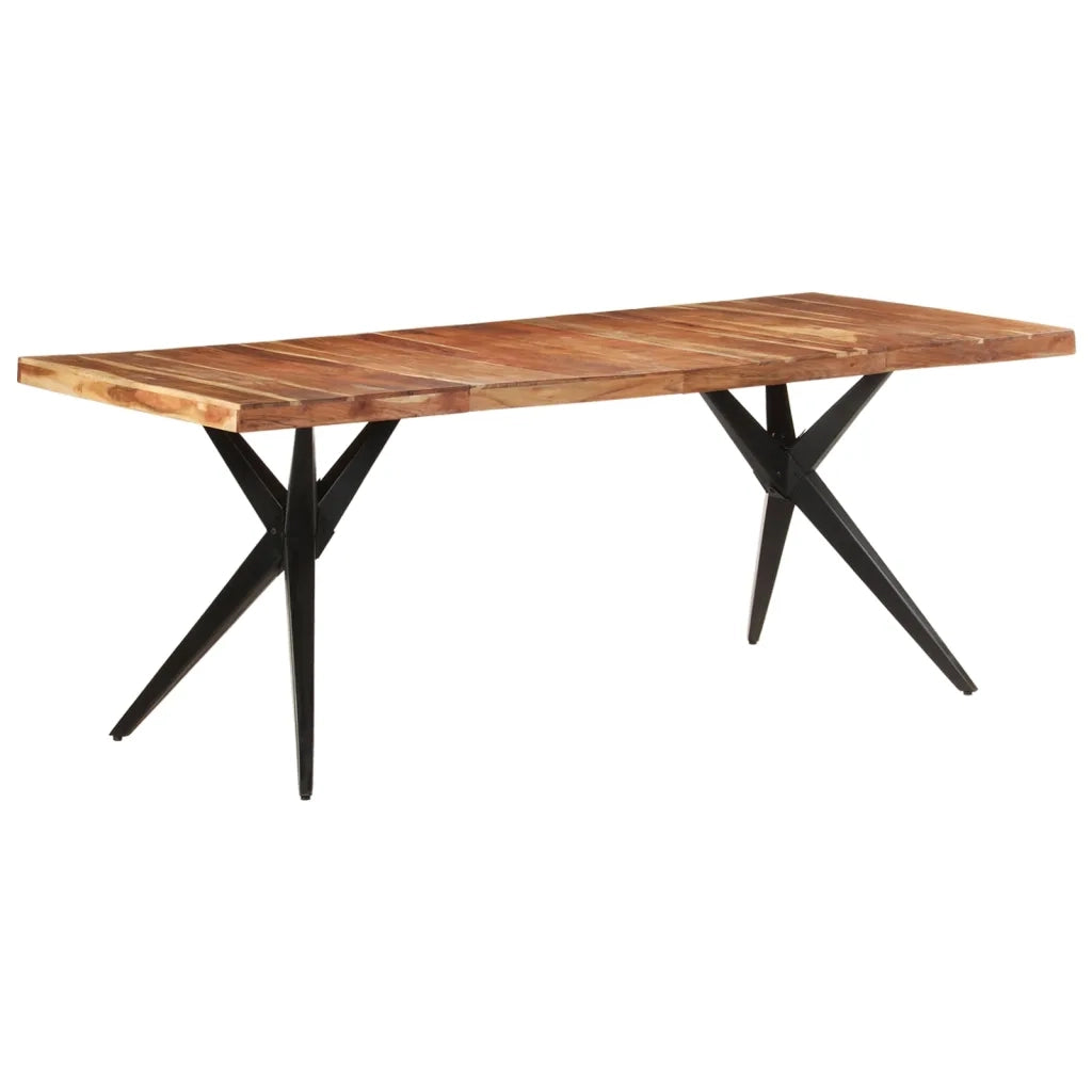Tavolo da Pranzo 200x90x76 cm Legno Massello di Acacia 323571