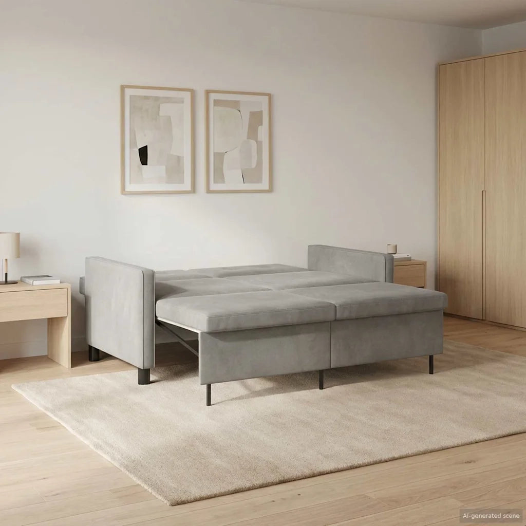 Divano letto Verde chiaro Tessuto