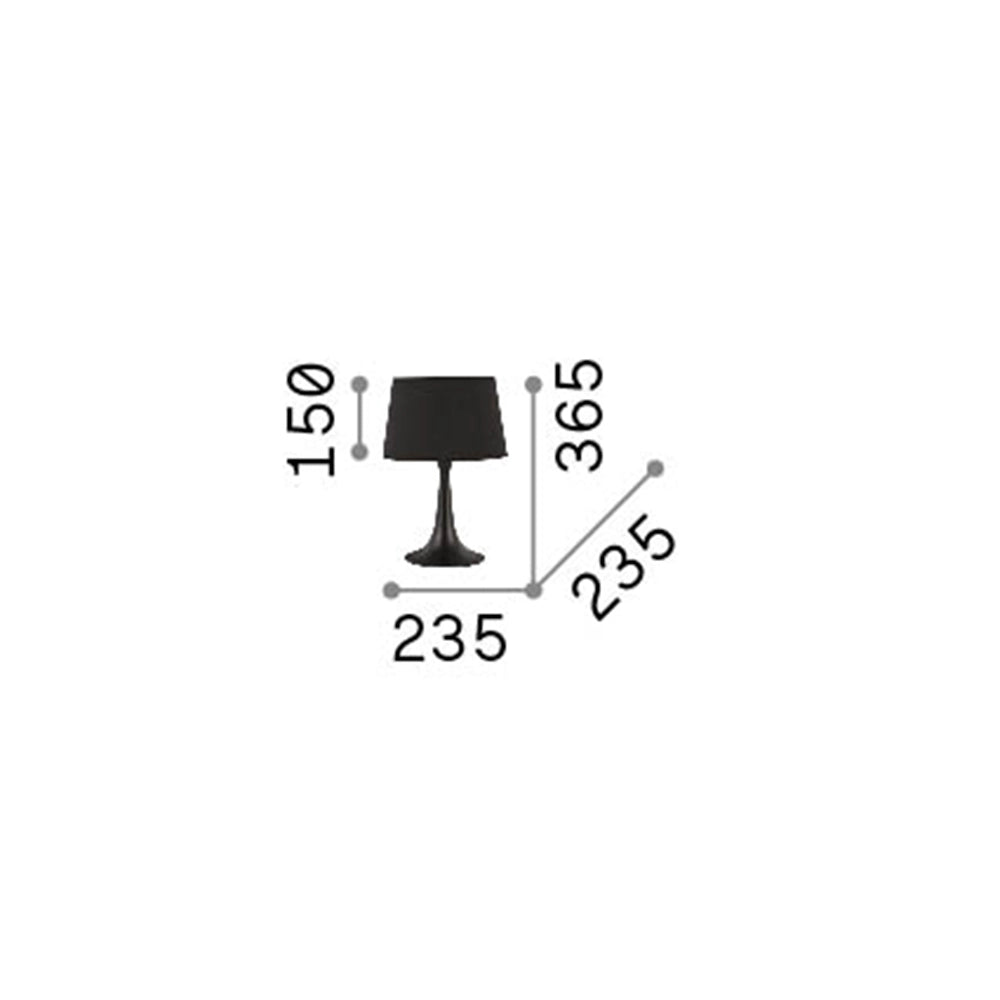 Lampada Da Scrivania-Ufficio Moderna London Metallo Cromo 1 Luce E27 Small