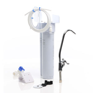 Naturewater Filtro acqua NW-2-PPUF, Sistema di filtrazione a 2 livelli con cartucce, montaggio a parete