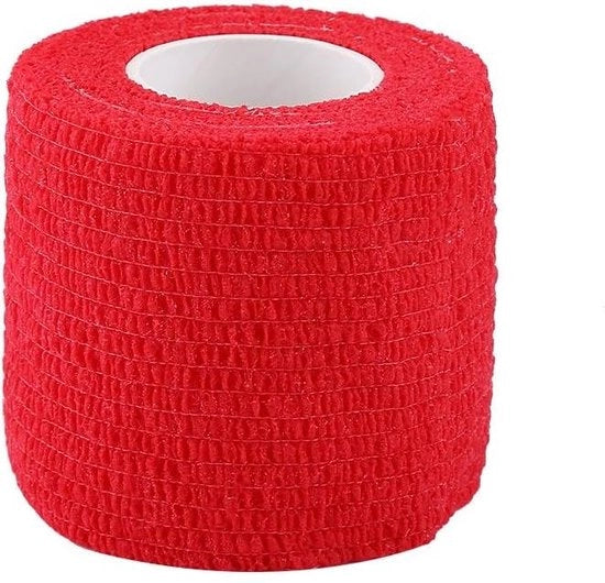 Bende autoadesiva impermeabile set da 5 - bende elastica per contusioni e articolazioni gonfie (rosso) .