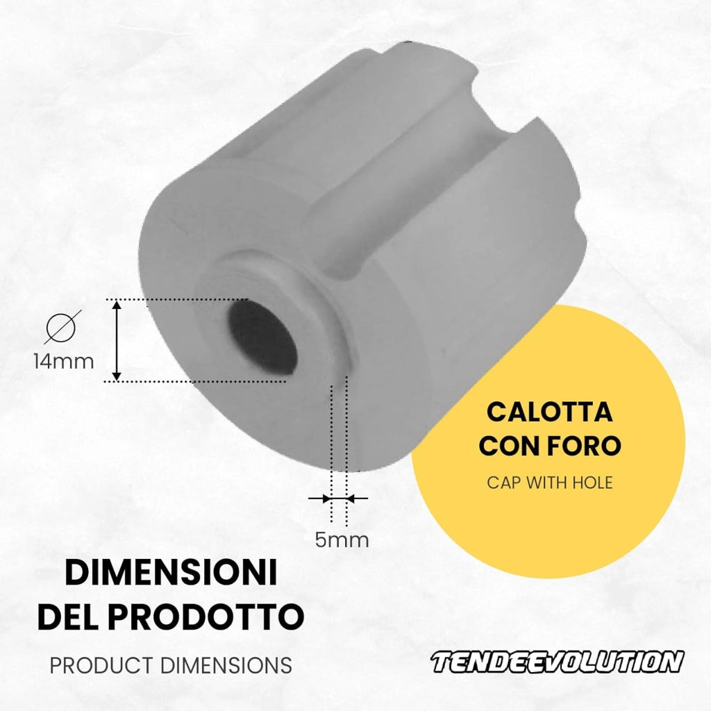 CALOTTA TENDA DA SOLE PER TUBO AVVOLGITORE CON FORO DIAMETRO 60