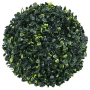 Sfere di Bosso Artificiale con Luci LED 2 pz Verdi 45 cm CFW2695322