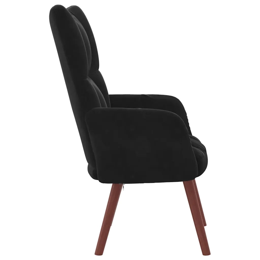 Poltrona Relax Nera in Velluto cod mxl 54440