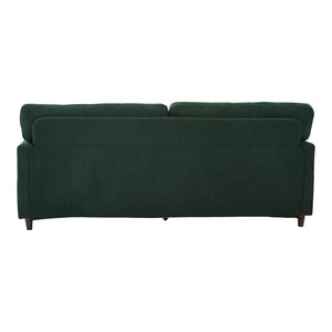 Divano 2 posti - Xylo - Chenille, LED, USB-C, porta bicchieri, verde smeraldo