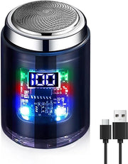 Elettrorasato mini per uomo, adatto per uso domestico e viaggio, caricabile via USB, display digitale, impermeabile