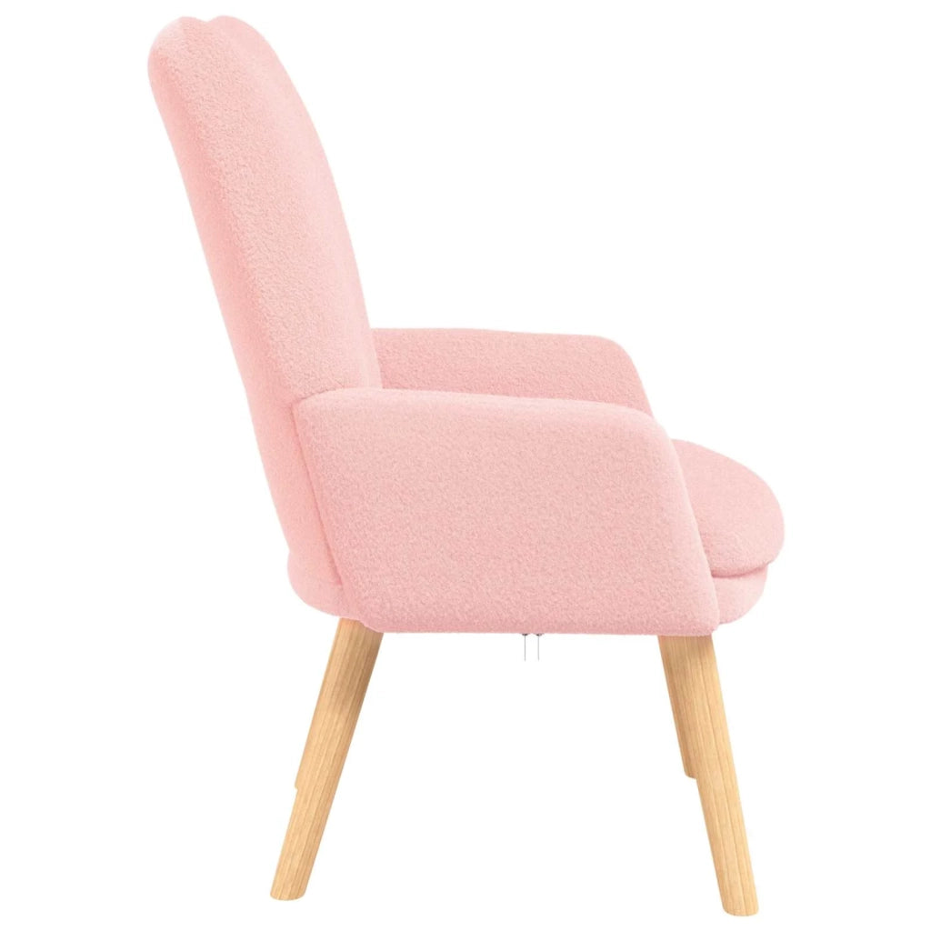 Divano Sedia-Poltrona Rosa 63 x 67 x 94 cm Tessuto di Pecora e Plywood