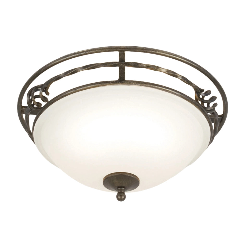 Plafoniera rotonda 36,5cm 2xE27 nero/oro Pembroke Elstead