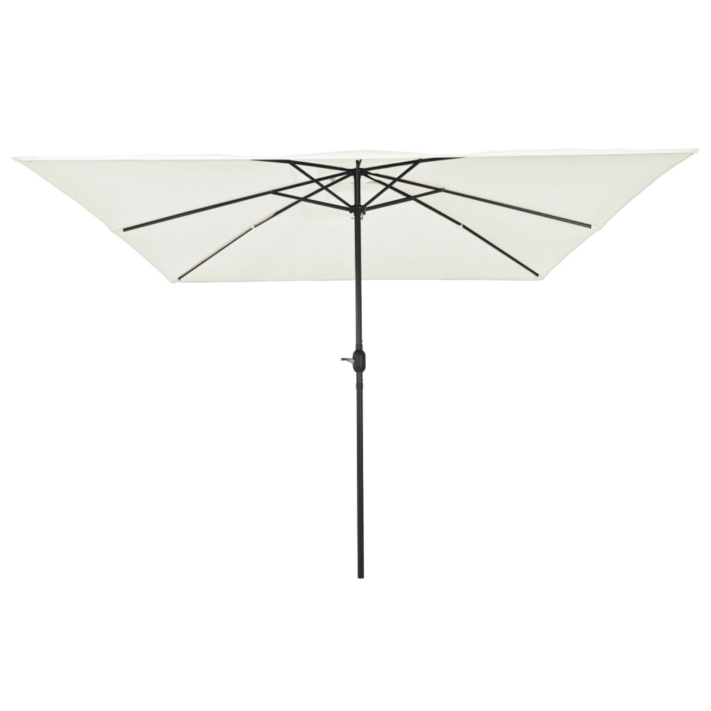 Ombrellone Quadrato da Giardino  295x245 cm Bianco Sabbia