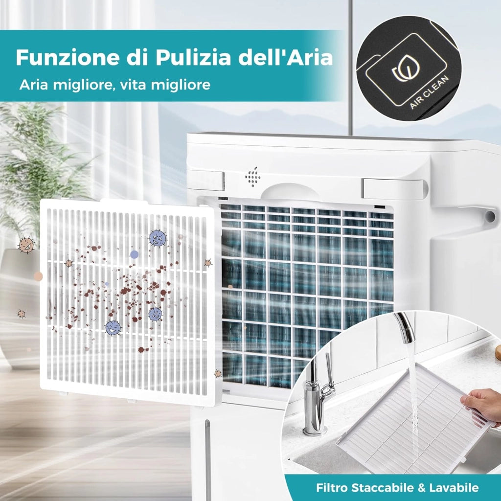 28,5L Deumidificatore per Casa, Deumidificatore Silenzioso 35㎡ con 4 Modalità Indicatore a 3 Colori Timer 24H e Ruote, Scarico Automatico o Manuale