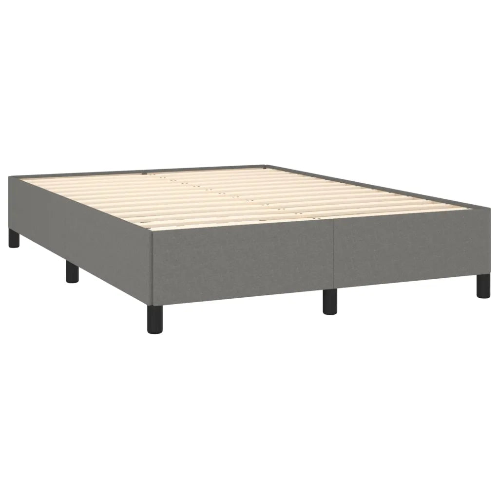 Giroletto a Molle con Materasso Grigio Scuro 140x200cm Tessuto 3127806