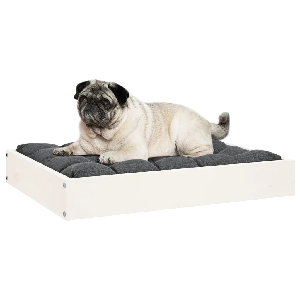 Cuccia per Cani Bianca 61,5x49x9 cm in Legno Massello di Pino CFW7819568