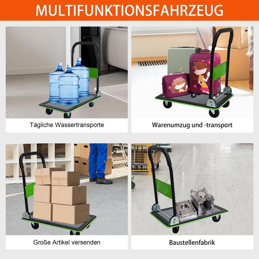 CARRELLO PIEGHEVOLE 150 kg Acciaio Verde