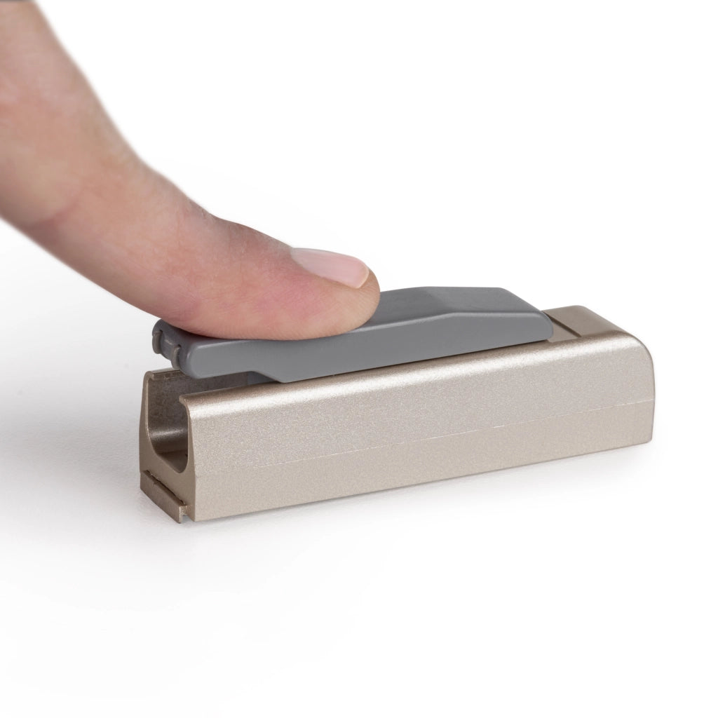 Emuca Pistone ammortizzatore per ante Mildy, Chiusura soft, Plastica, Nichel opaco, 10 u.