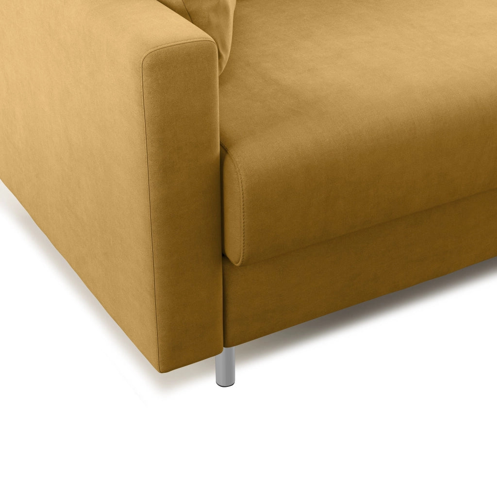 Megan Divano letto matrimoniale in microfibra smacchiabile T11 208 cm (mat. 160x197) giallo