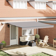Tenda retrattile manuale  con LED Grigio chiaro 400x350 cm