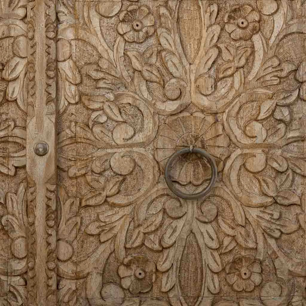 Credenza in legno artigianale marrone 180x45x96