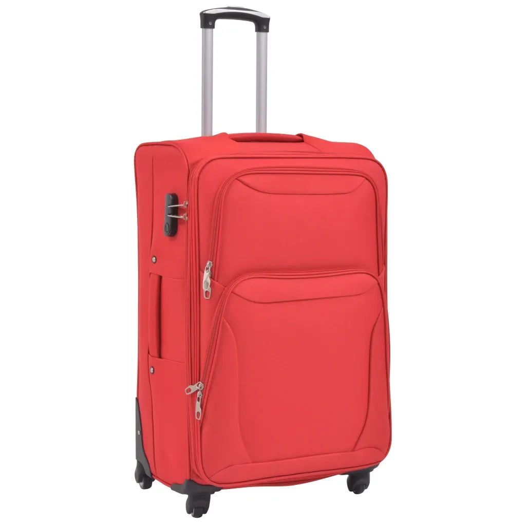 Set di Valigie Trolley 3 pz Morbide Rosse CFW4715372