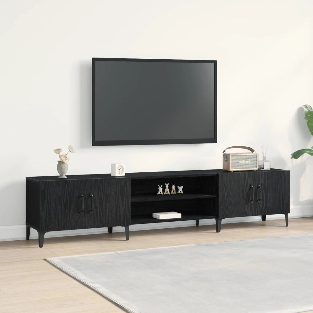 Mobile TV Rovere Nero 180 x 31,5 x 40 cm Legno multistrato 862818
