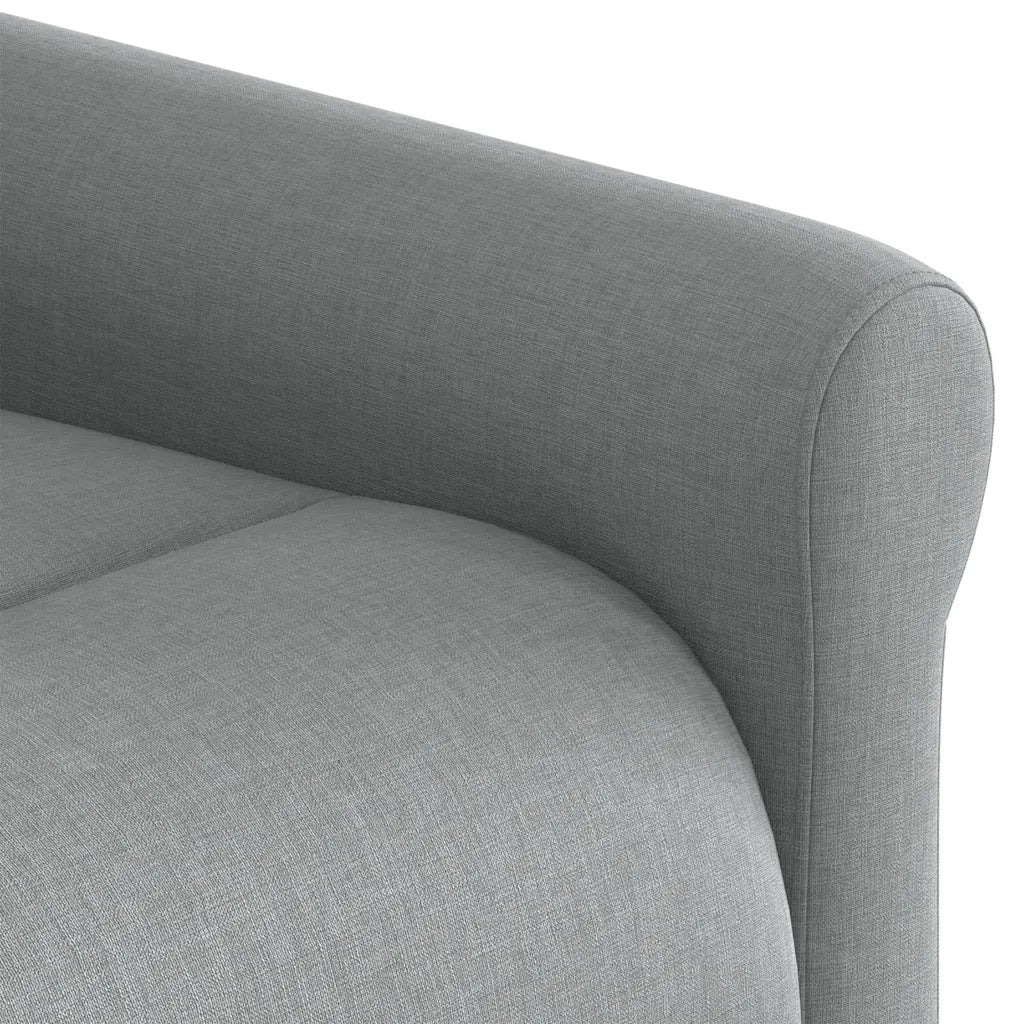 Divano Sedia-Poltrona Reclinabile in Tessuto Grigio Chiaro 610884