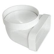 First 125 - 150x70mm a 90° curva gomito verticale ff per tubi aerazione cappa