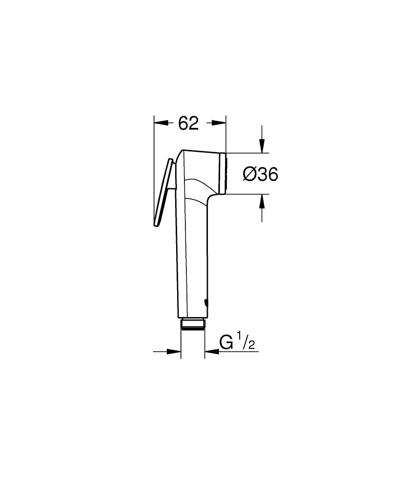 Doccetta Doccia Tempesta F Idroscopino 30 Grohe Ø 36 mm Bianco