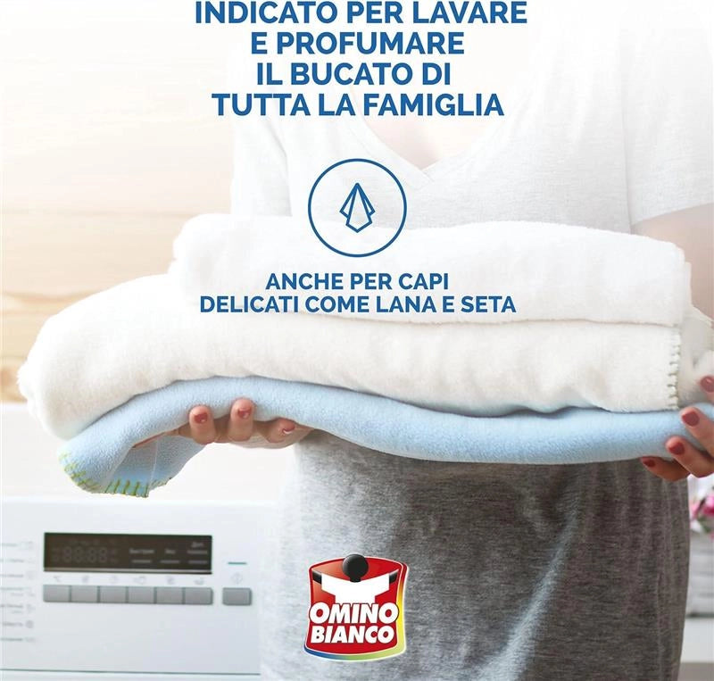 OMINO BIANCO DETERSIVO BIVALENTE LIQUIDO LAVAGGIO A MANO E IN LAVATRICE ESSENZA MUSCHIO BIANCO 1000 ML