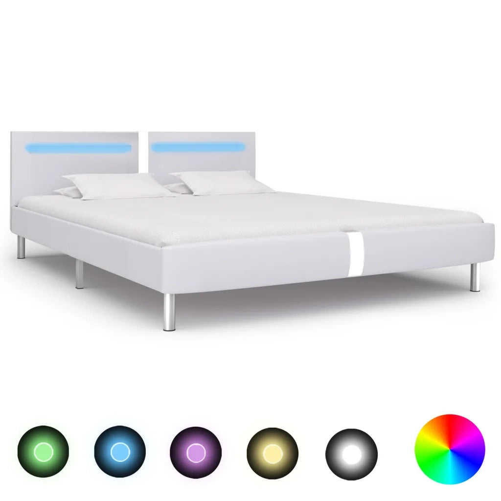 Giroletto con LED Bianco in Similpelle 180x200 cm cod mxl 63189