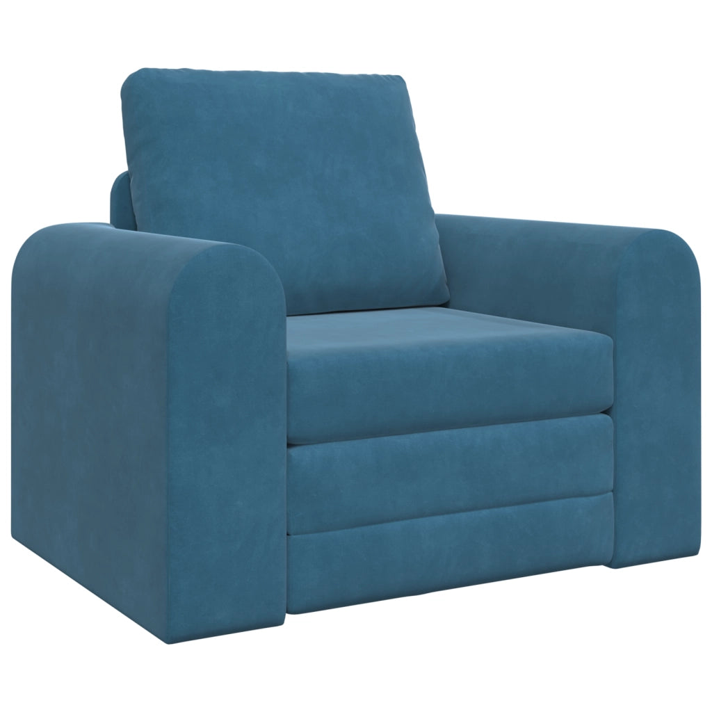 Divano Letto 2 in 1 Blu 98x71x83 cm