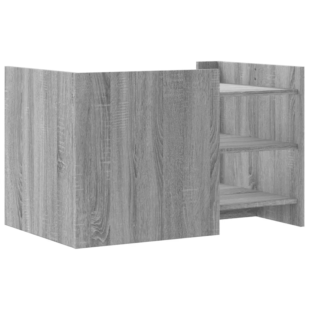 Tavolino Salotto Grigio Sonoma 80x50x50 cm Legno Multistrato 848344