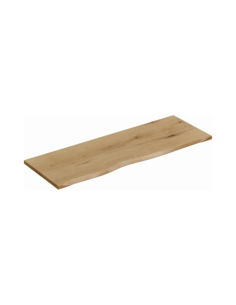 Piano per lavabo NATOURA 120,8 cm in MDF effetto rovere chiaro con bordo naturale