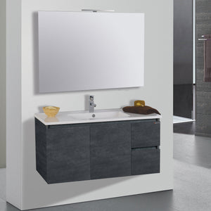 Mobile da Bagno Sospeso 100cm Mazzoni Maiorca Light 2+2 Antracite
