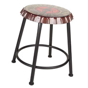 Sgabello rotondo in metallo nero d35x46h cm