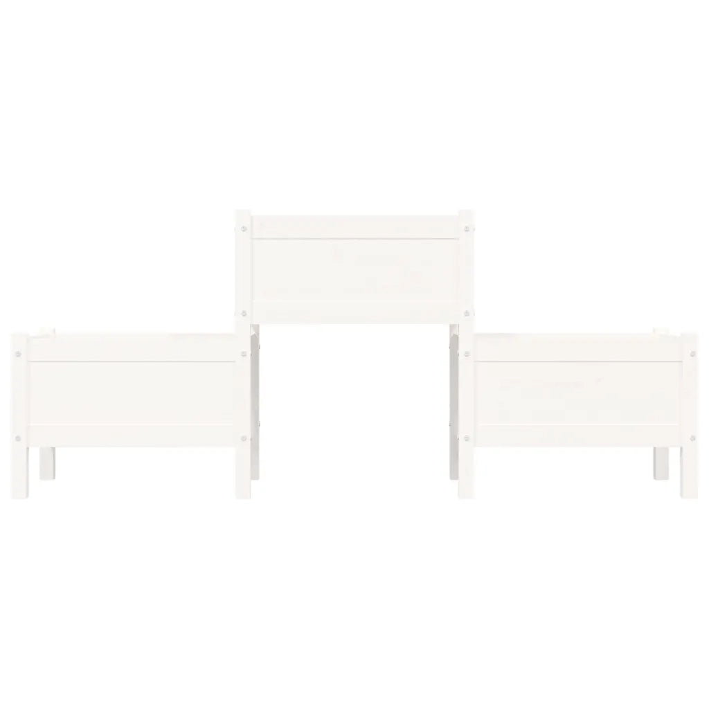 Fioriera Bianca 178,5x44x75 cm in Legno Massello di Pino