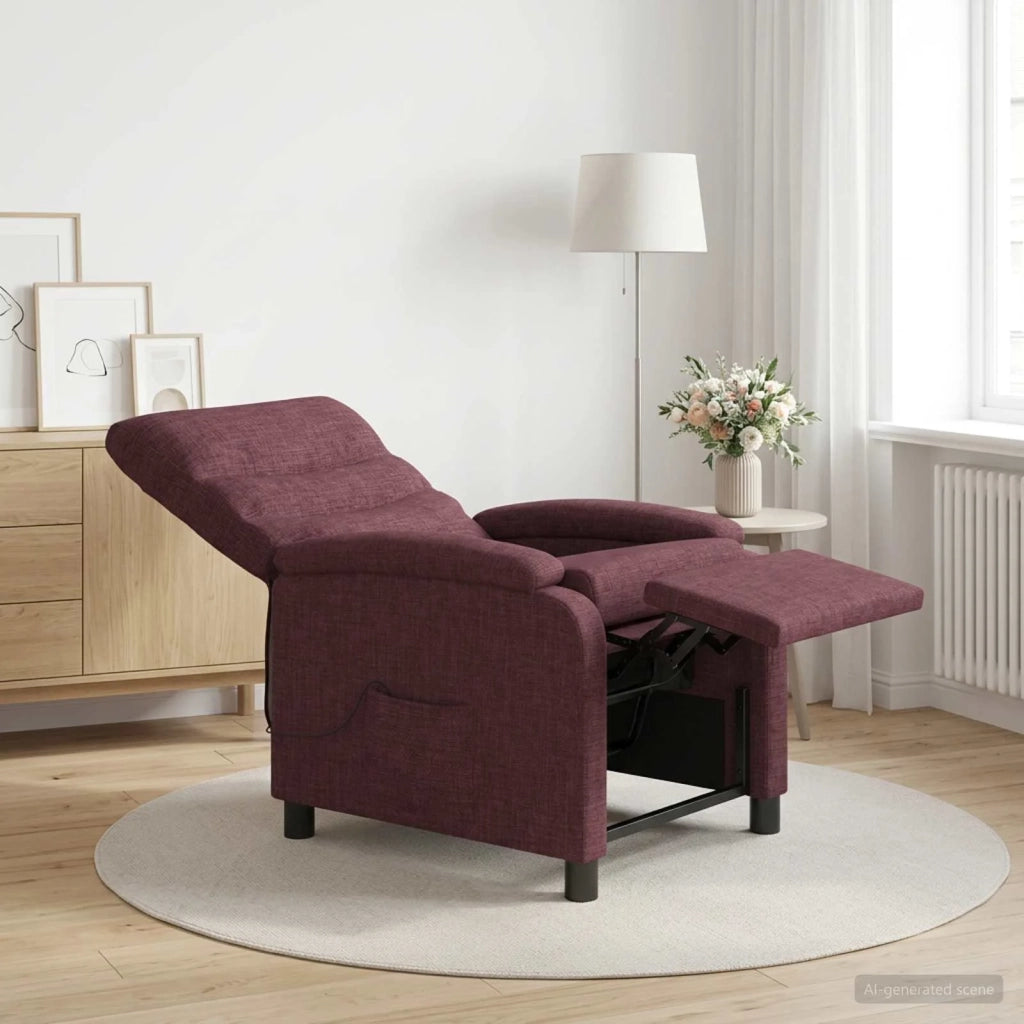 Divano Sedia-Poltrona Massaggiante Viola Tessuto 931660