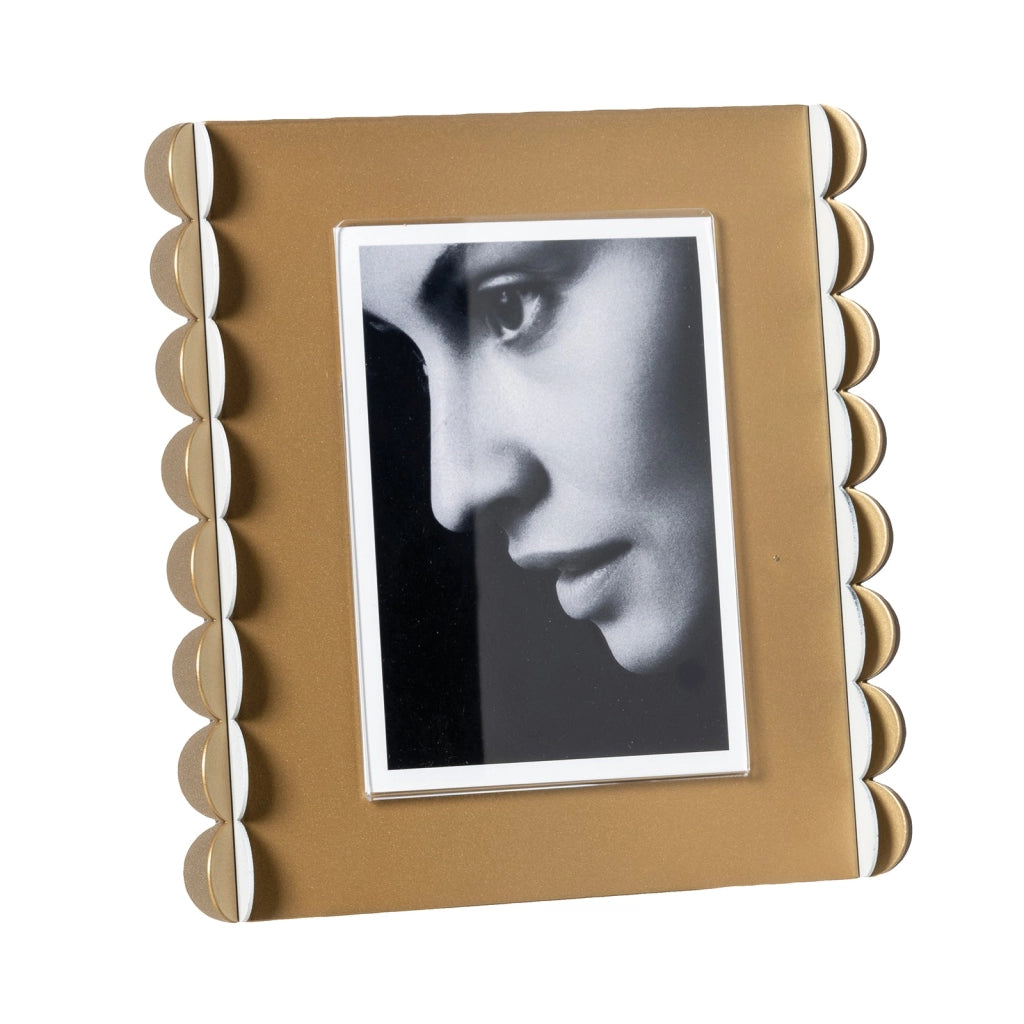 Portafoto di design Volans grande Bianco marmo,giada,bianco marmo,oro laccato