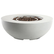Focolare grigio chiaro 108 x 40 cm GRC Riscaldatore per patio rotondo Accessorio per giardino e patio