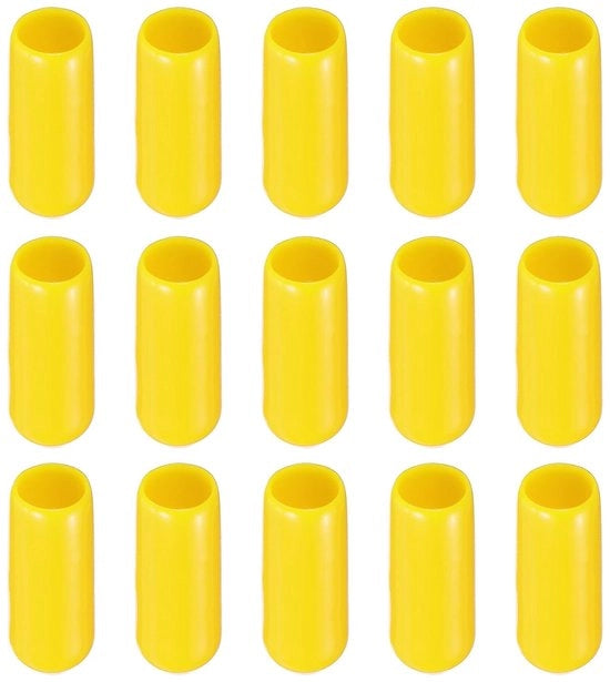 Capocoppa in gomma per 100 pezzi - Protezione all'usura del filo di vite - Isolamento acustico - Protezione contro la ruggine - Diametro interno 9 mm - Giallo - Capocoppa di protezione