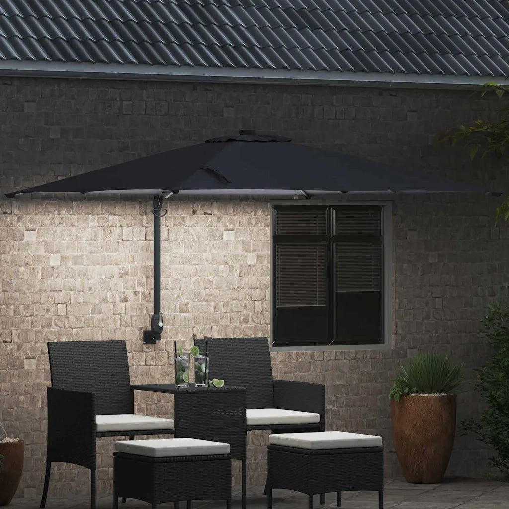 Ombrello da giardino Antracite 248,5 x 247,5 x 160 cm 42003253