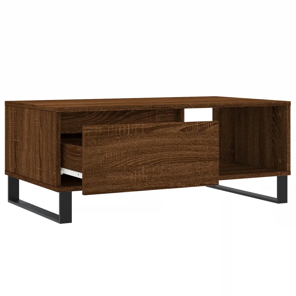 Tavolino da Salotto Rovere Marrone 90x50x36,5 cm in Multistrato 830579
