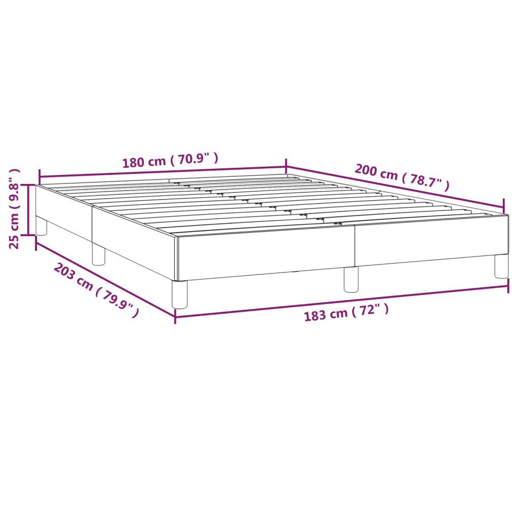 Giroletto senza Materasso-Struttura Letto Blu 180x200 cm in Tessuto 674341