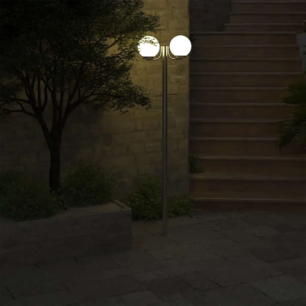 Lampione da Giardino con 2 Lampade 220 cm CFW5990787