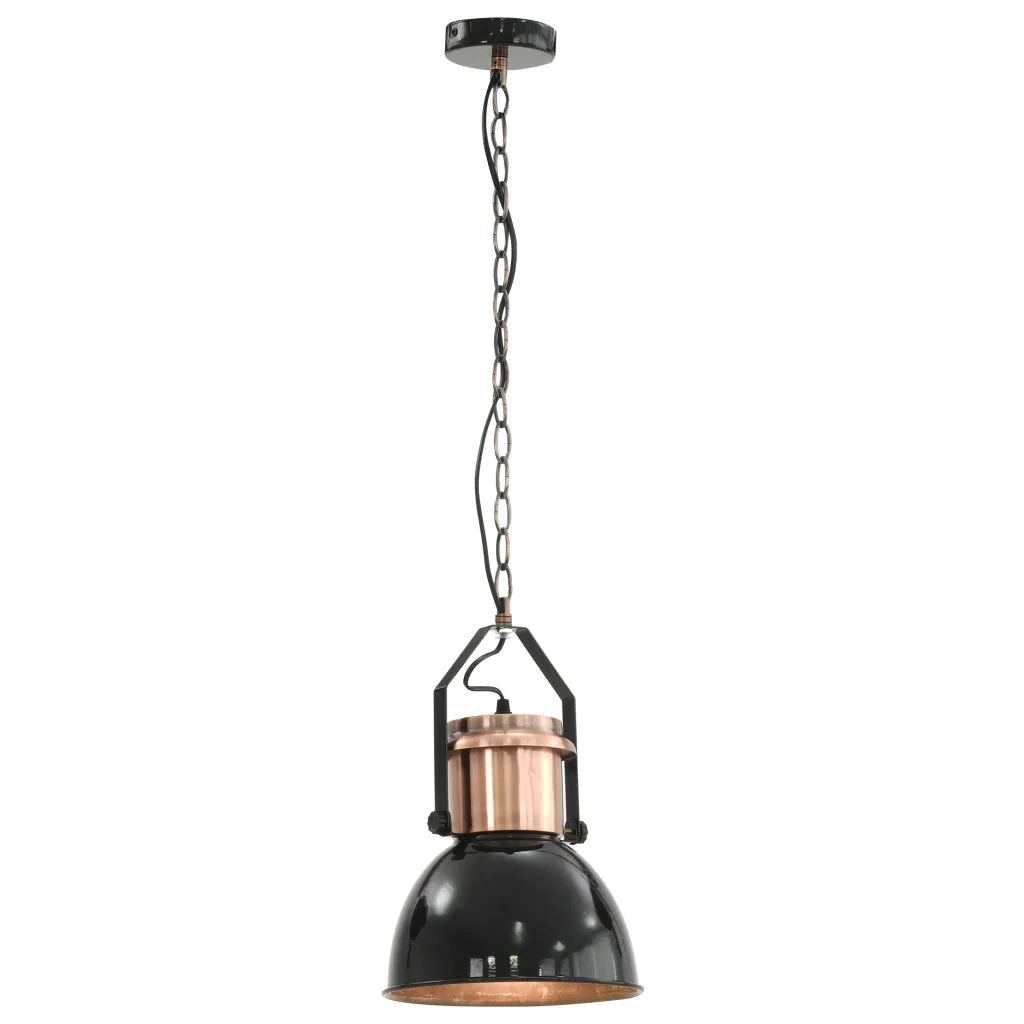 Set di 2 moderne plafoniere rotonde 23 x 36 cm design elegante per ufficio o soggiorno in metallo nero 02_0045976